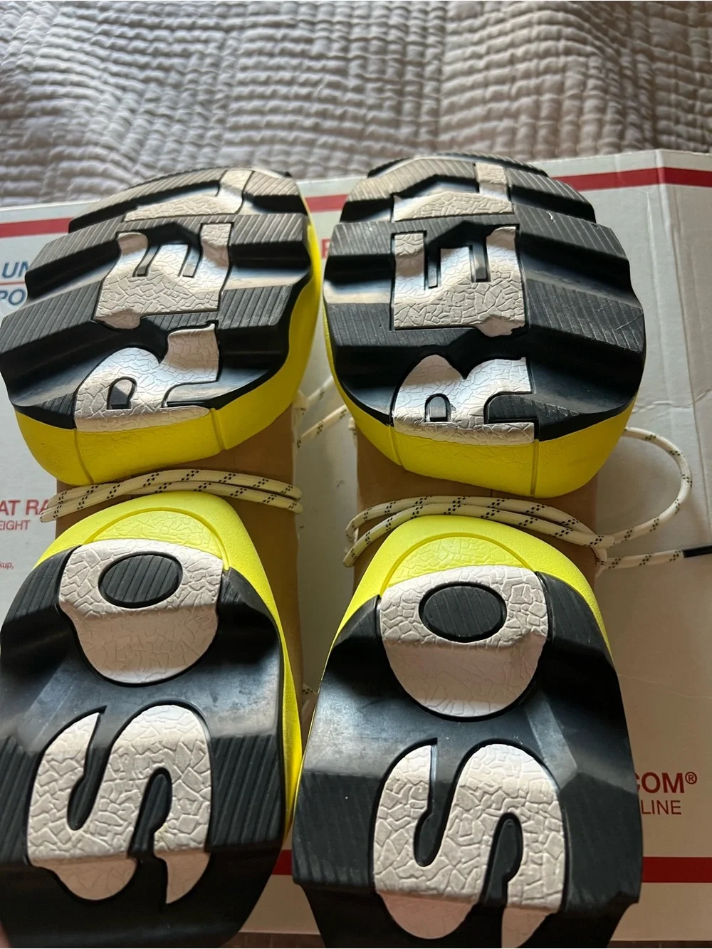 Sorel Kinetic Impact Lace Women White Sea Salt Yellow Size 10 Athletic Sneaker